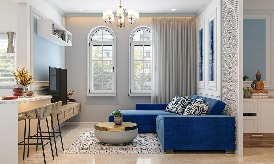Grey and blue living room Ideas