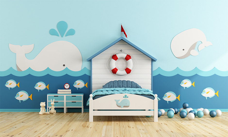 Beautiful and quirky wallpaper design for kids room