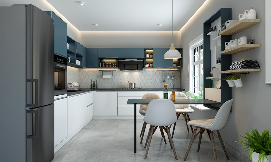 Modern blue kitchen cabinets for your home
